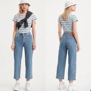 NWT Levi’s Mile High Wide Leg Crop Jeans 30